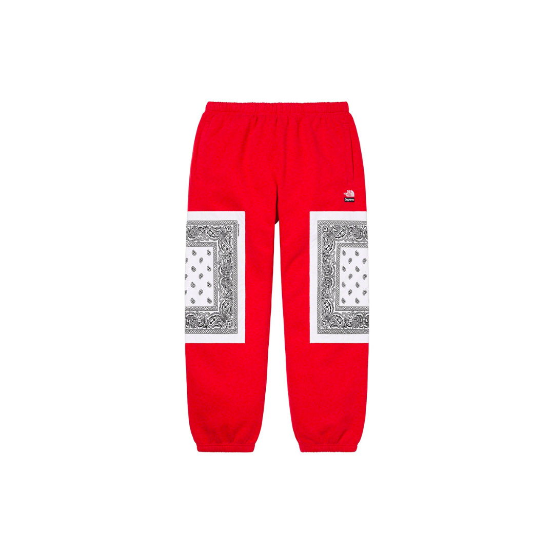 Supreme The North Face Bandana Sweatpants Red The Base Lifestyle