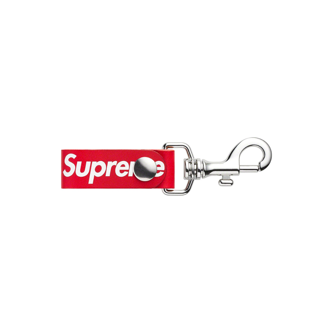 New cheapest Supreme Black Leather Key Loop