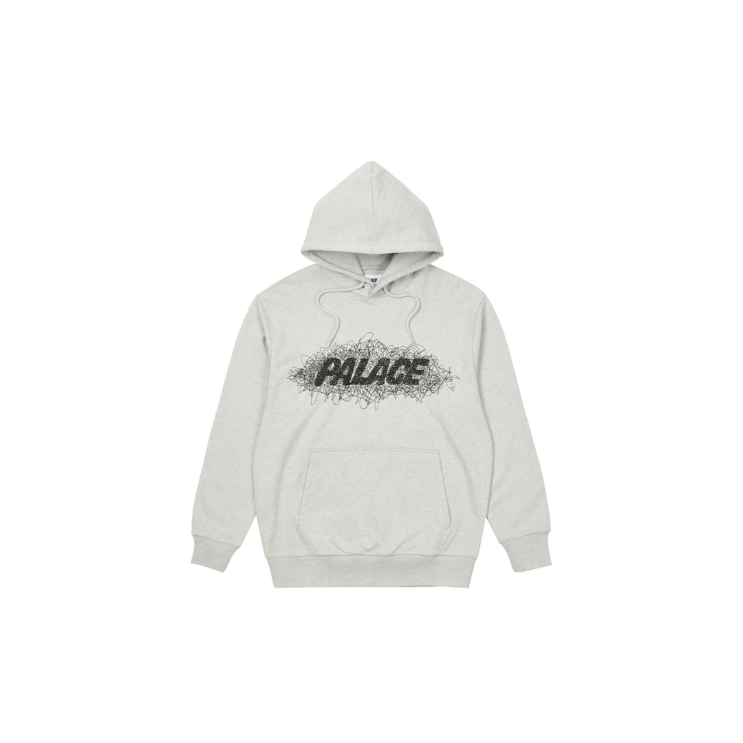 Palace Sketchy Hoodie 'Grey Marl'