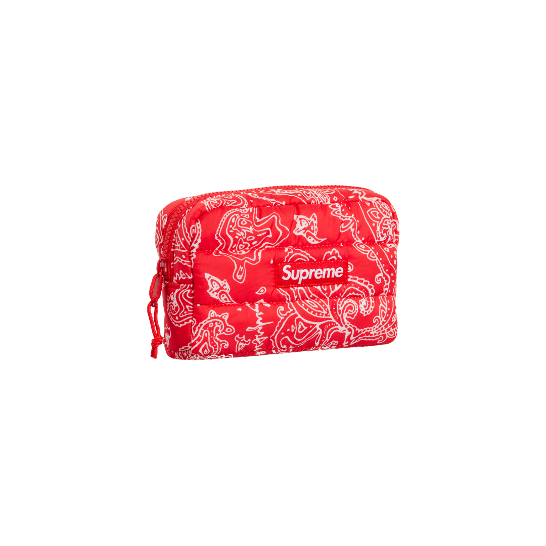 Supreme Puffer Pouch 'Red Paisley'
